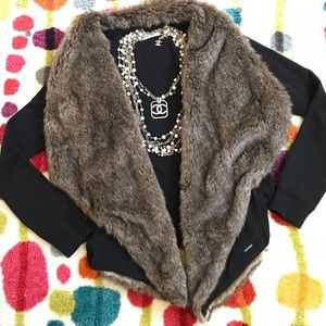 SOLD Hollister Faux Fur Cardigan Sweater Size M